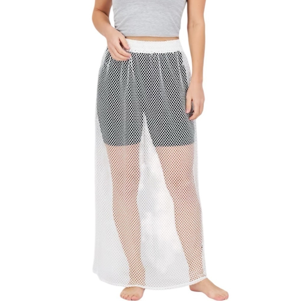 Urban Threads Mesh Pull On Cover Maxi Skirt